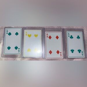 Christian Dior playin cards - four of a kind (4) 4s